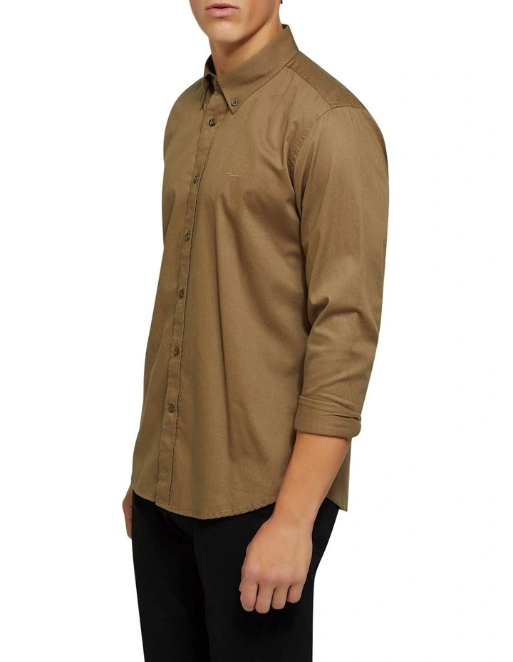 Portland Regular Fit Casual Shirt in Taupe image 2
