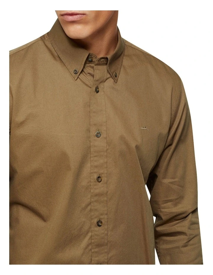 Portland Regular Fit Casual Shirt in Taupe image 4