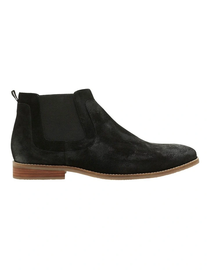 Oxford Farris Black Suede Chelsea Boots MYER