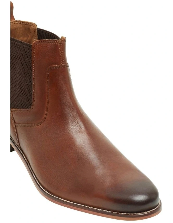Miller Tan Leather Chelsea Boots image 4