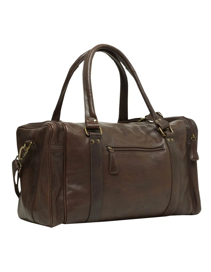 Maxim Chocolate Leather Overnight Bag image 2