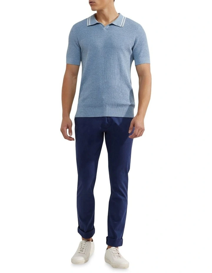Stretch Organic Cotton Skinny Fit Chinos In Admiral Blue image 5