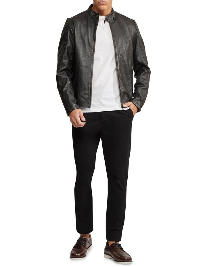 Oxford Carlo Leather Jacket In Black | MYER