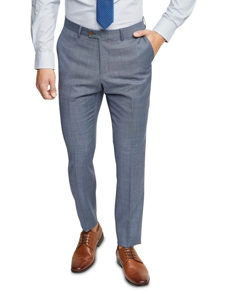 Hopkins Wool Suit Trousers in Blue image 4