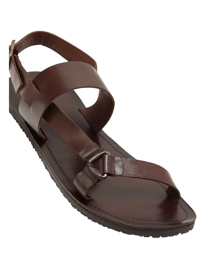 Nakoa Leather Sandals in Brown image 3