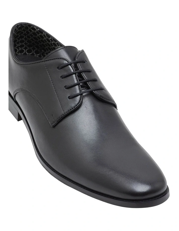 Larry Leather Derby Shoes in Black image 3