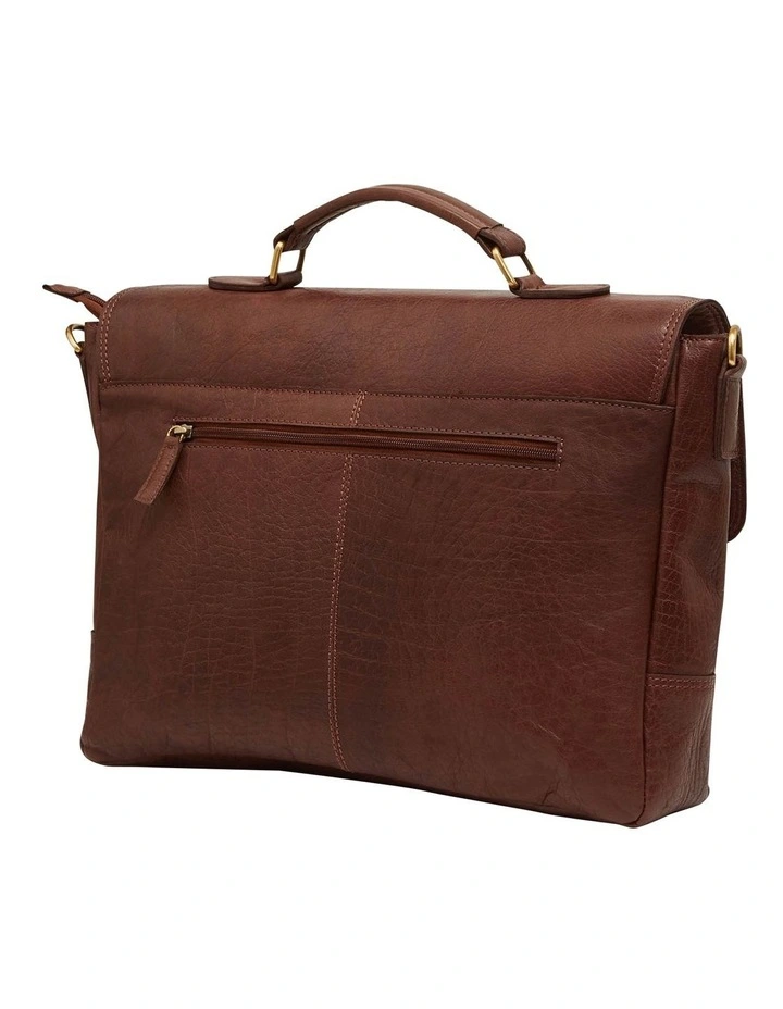 Anthony Leather Briefcase in Brown image 2