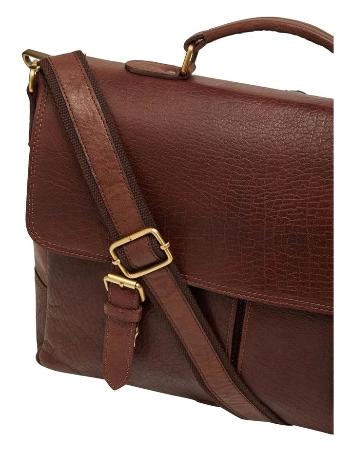 Anthony Leather Briefcase in Brown image 3