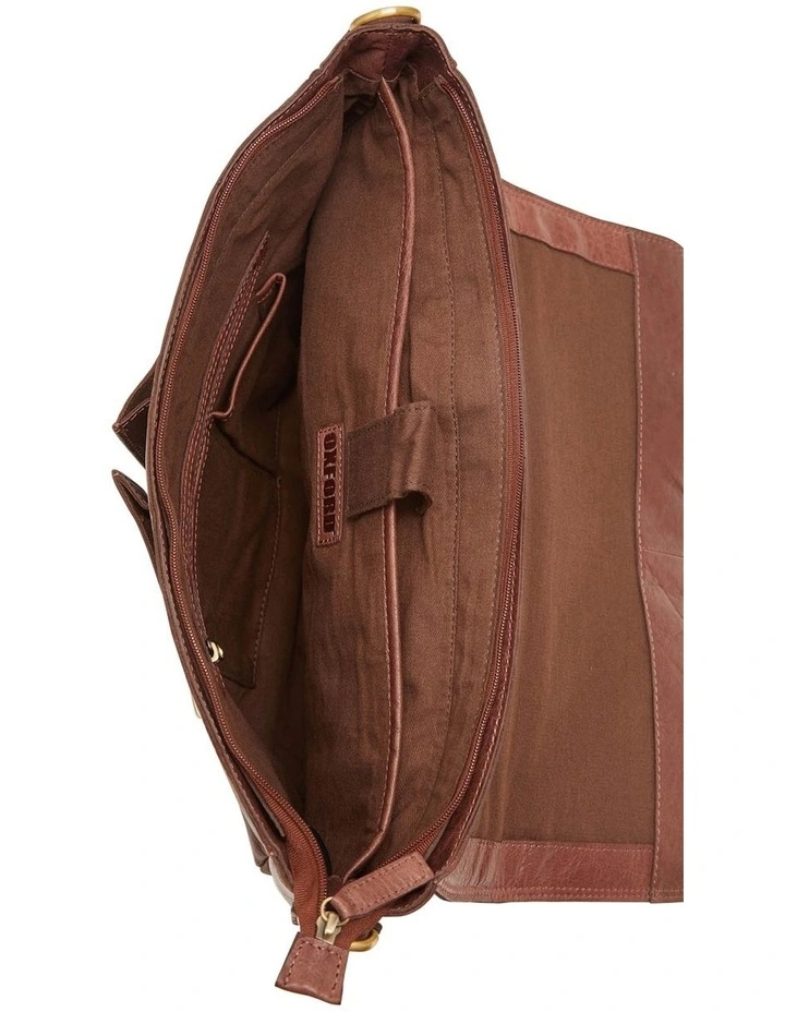 Anthony Leather Briefcase in Brown image 4
