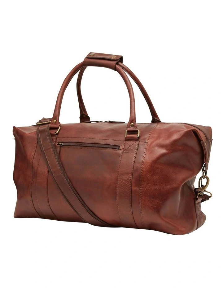 Garret Leather Overnight Bag in Choc Oil Pull Up image 1