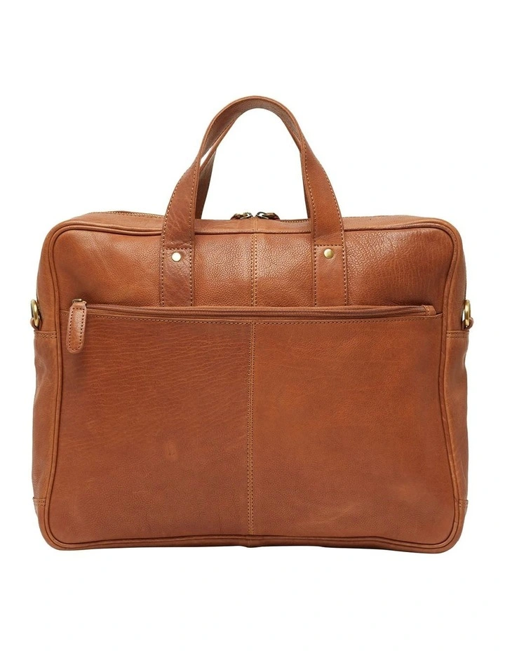 Lee Leather Briefcase in Cognac image 2