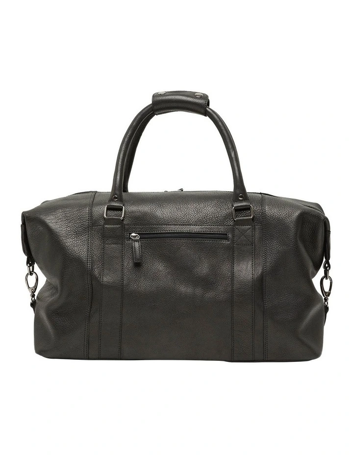 New Foster Leather Overnight Bag in Black image 2