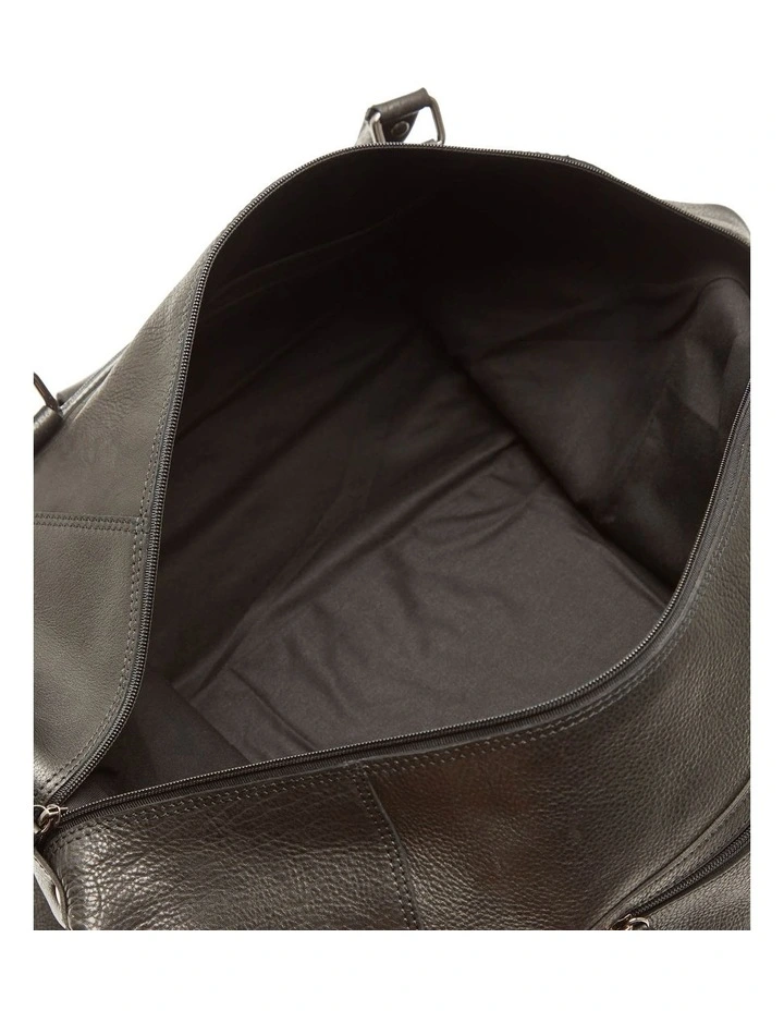 New Foster Leather Overnight Bag in Black image 4