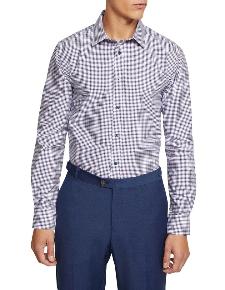 Beckton Checked Shirt in Purple image 1