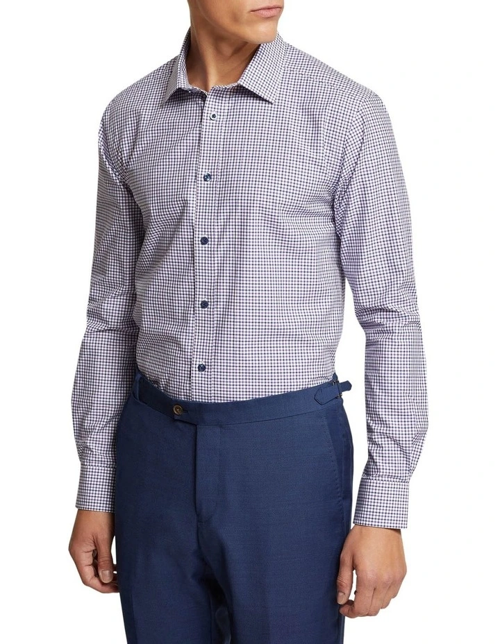 Beckton Checked Shirt in Purple image 2