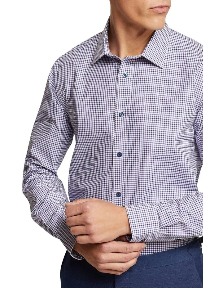 Beckton Checked Shirt in Purple image 4