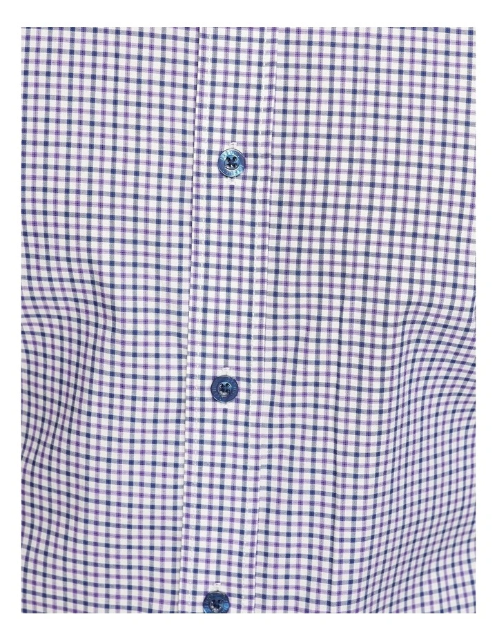 Beckton Checked Shirt in Purple image 6