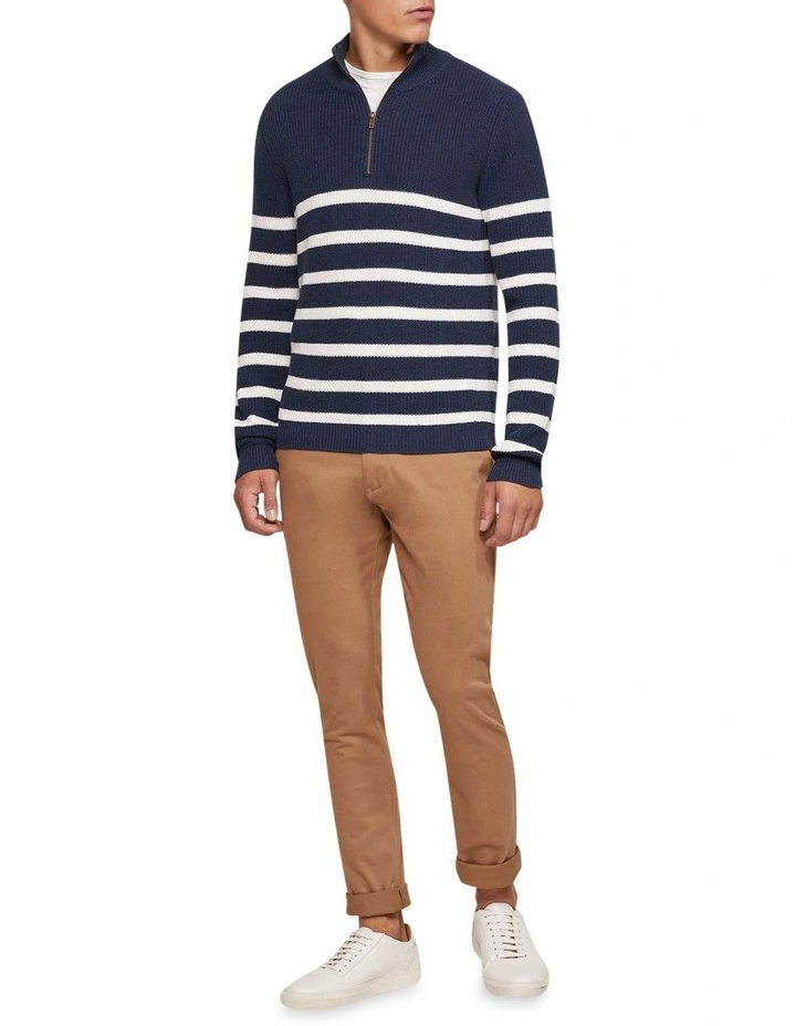 Stretch Skinny Fit Chinos in Brown image 5
