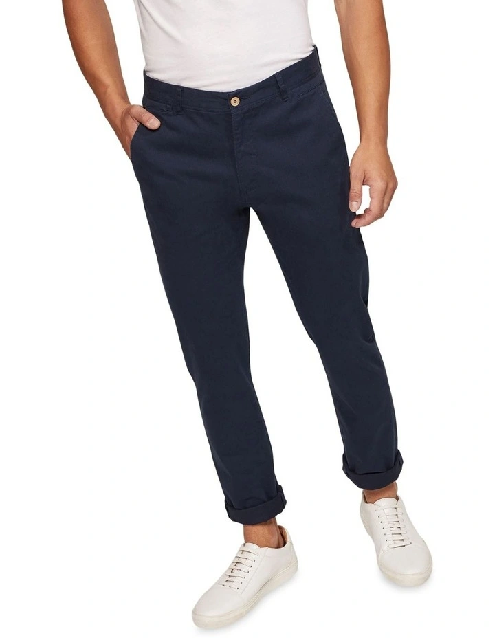 Danny Casual Organic Cotton Chinos in Blue image 4