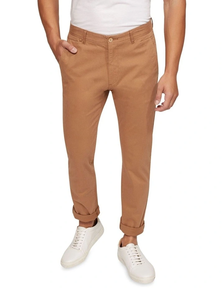 Danny Casual Organic Cotton Chinos in Brown image 4