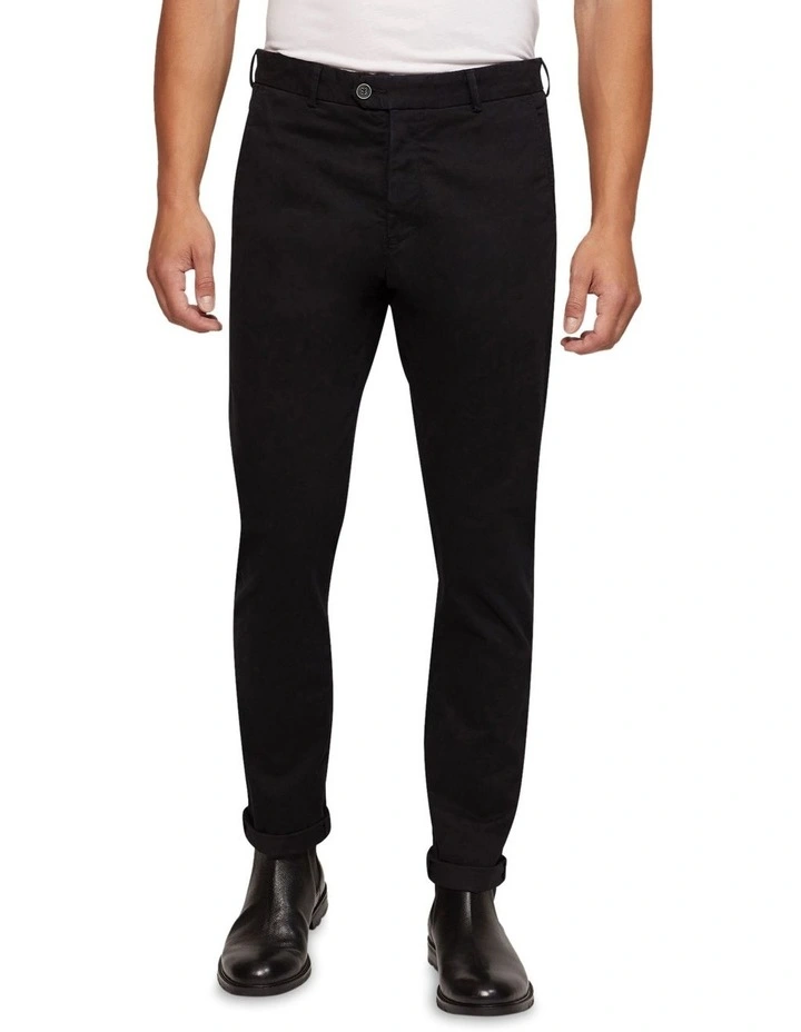 Luka Stretch Casual Pants in Black image 1