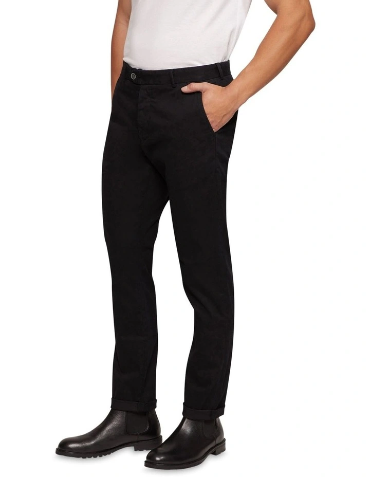 Luka Stretch Casual Pants in Black image 2