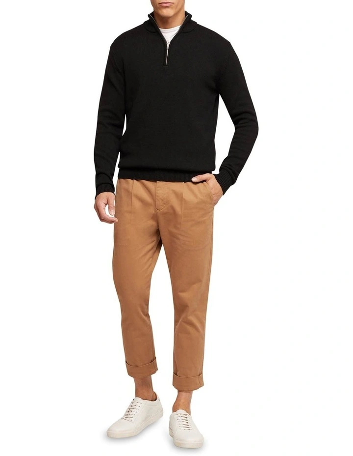 Ryan Folded Cuff Casual Chinos in Brown image 5