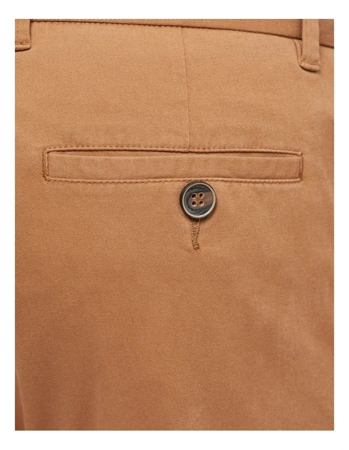 Ryan Folded Cuff Casual Chinos in Brown image 6
