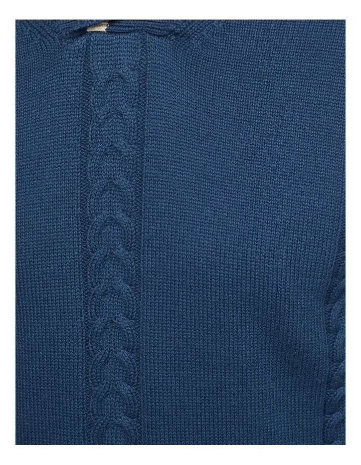 Milo Collared Knit Pullover in Navy image 6