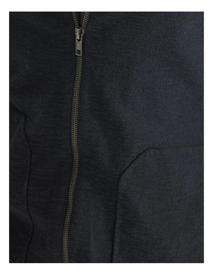 Ryan Cotton Blend Knit Zip Top in Grey image 6