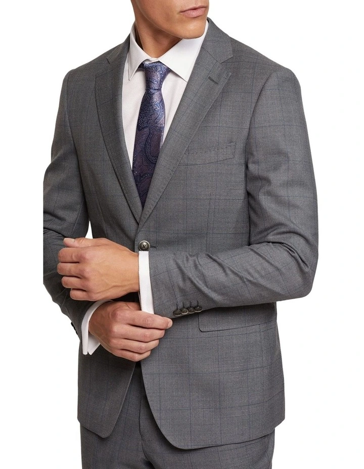 Auden Wool Stretch Suit Jacket in Grey image 4