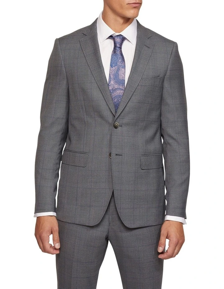 Auden Wool Stretch Suit Jacket in Grey image 5