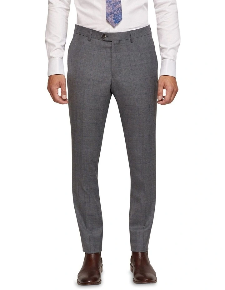Auden Wool Stretch Suit Trousers in Grey image 1