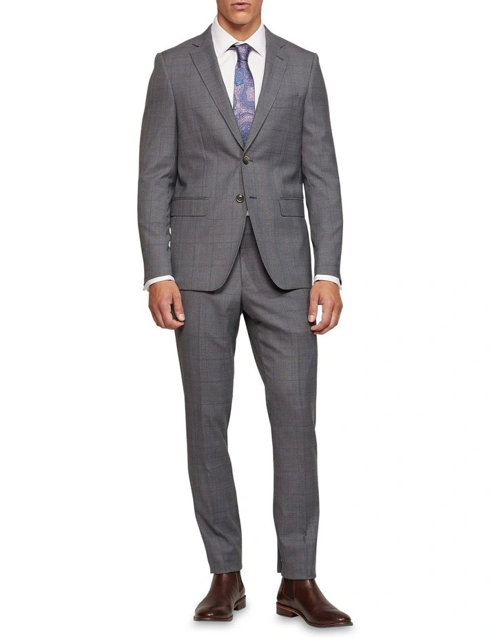 Auden Wool Stretch Suit Trousers in Grey image 5
