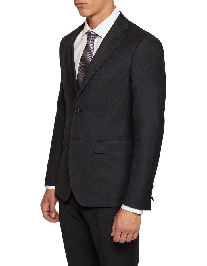 Byron Wool Suit Jacket in Black image 2