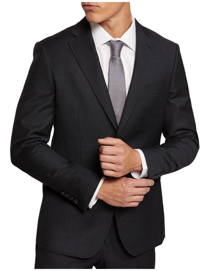 Byron Wool Suit Jacket in Black image 4
