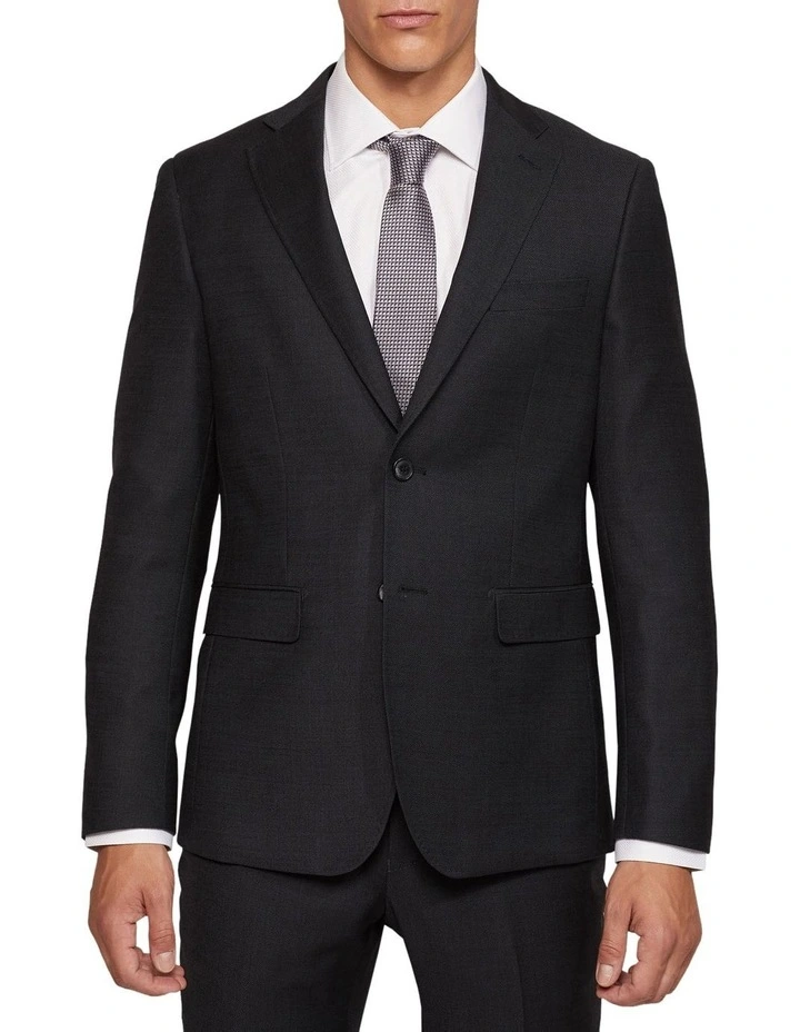 Byron Wool Suit Jacket in Black image 5