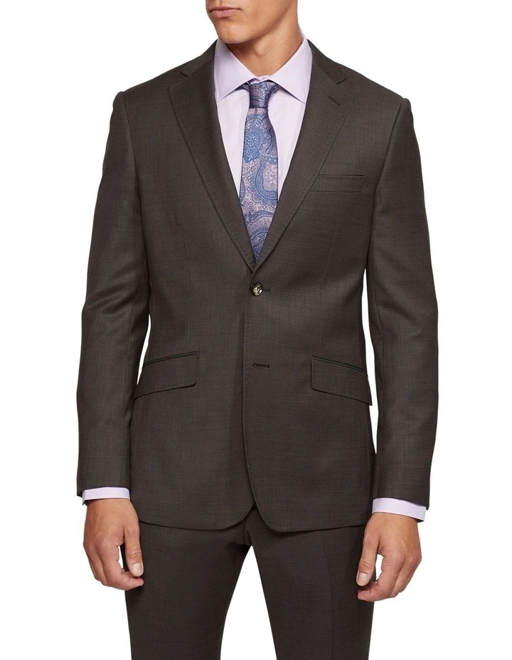 New Hopkins Wool Suit Jacket in Brown image 5