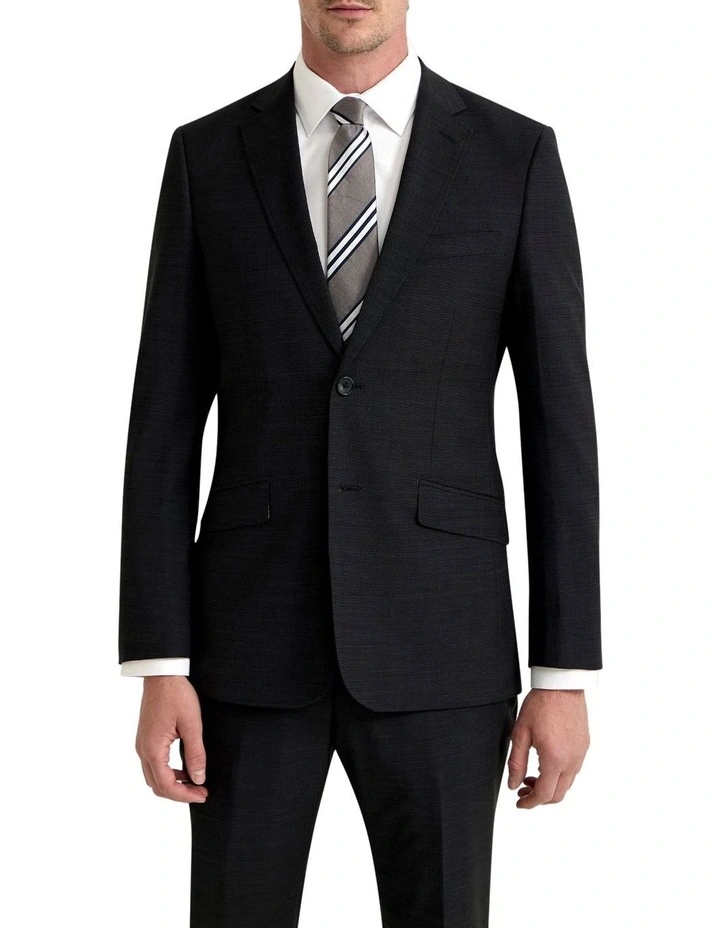 New Hopkins Wool Stretch Suit Jacket in Charcoal image 1