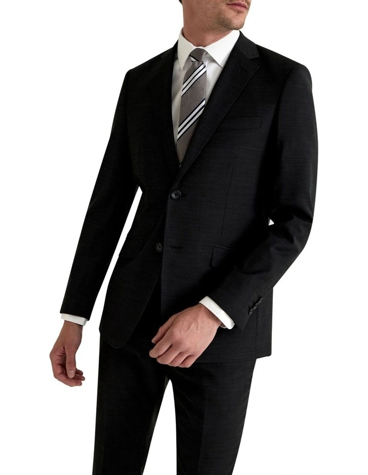 New Hopkins Wool Stretch Suit Jacket in Charcoal image 4