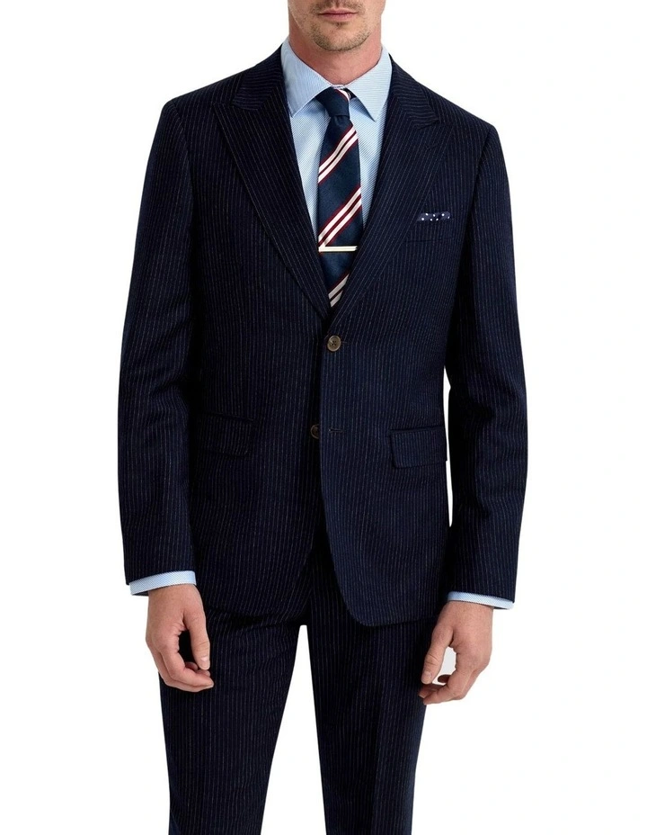 Byron Wool Suit Jacket in Navy image 1
