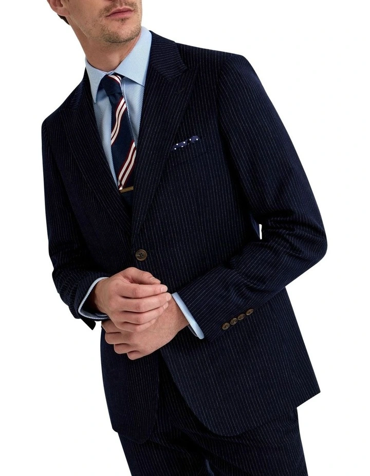 Byron Wool Suit Jacket in Navy image 4