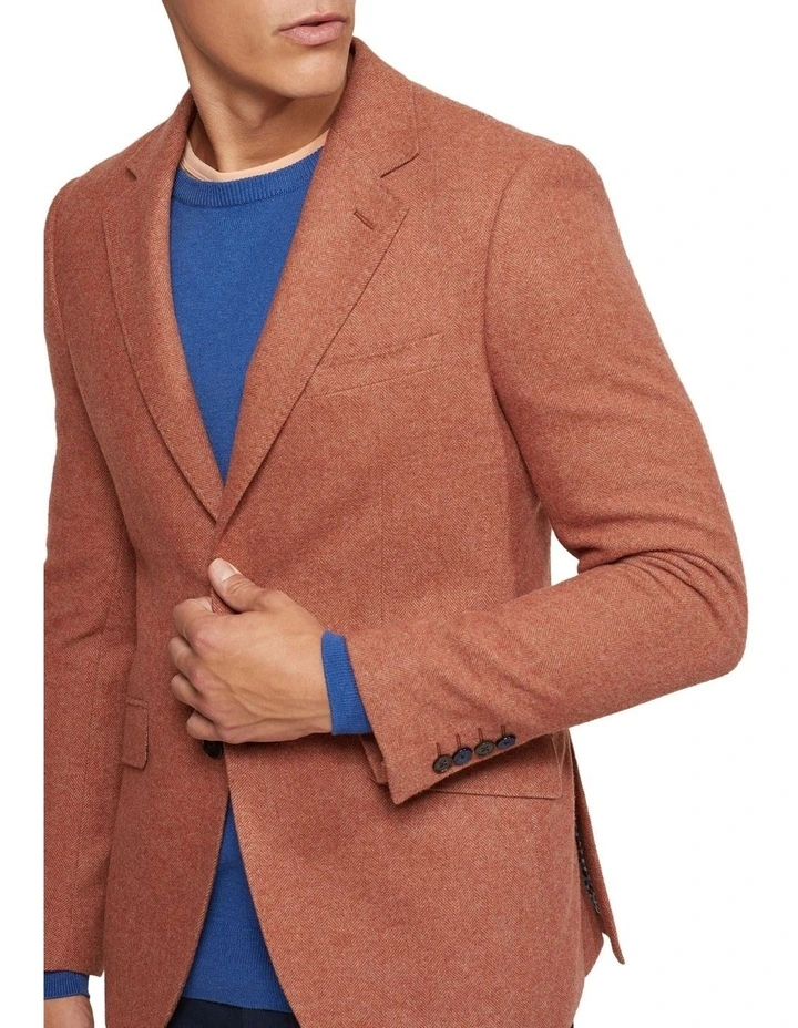 Blake Wool Rich Blazer in Brown image 4