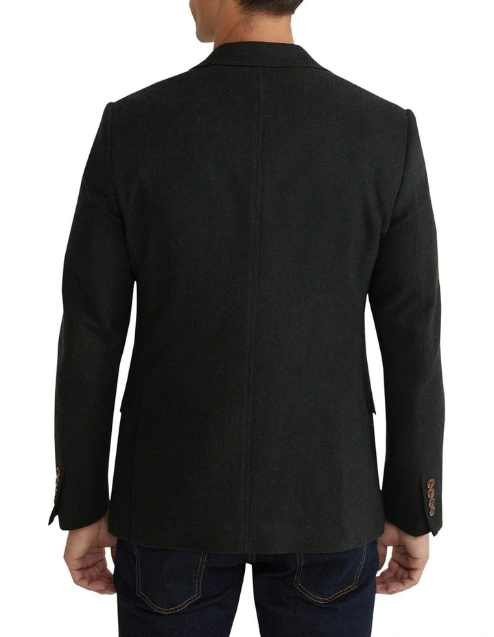 Blake Wool Rich Blazer in Green image 3