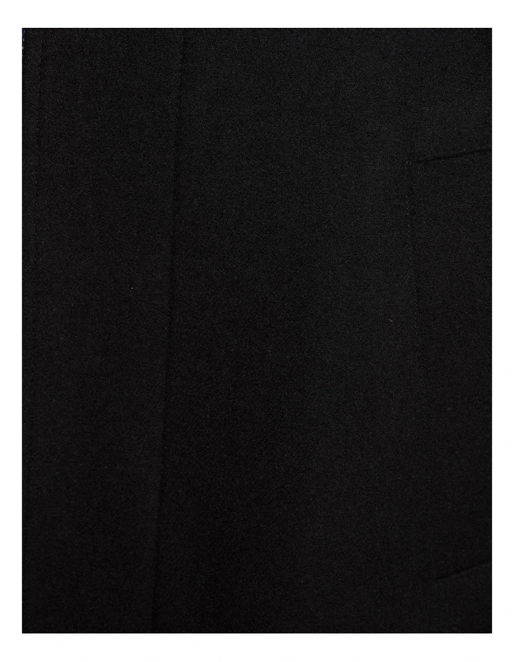 Roger Wool Rich Overcoat in Black image 6