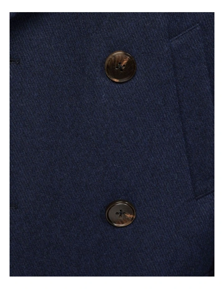 Mason Wool Rich Overcoat in Navy image 6