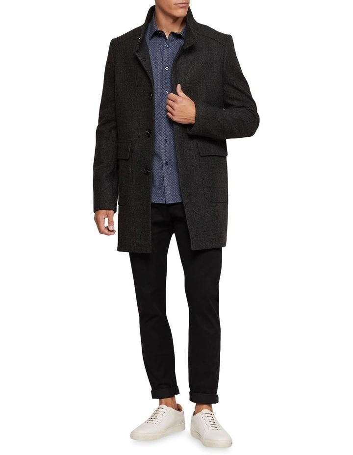 Wilson Wool Rich Overcoat in Grey image 1
