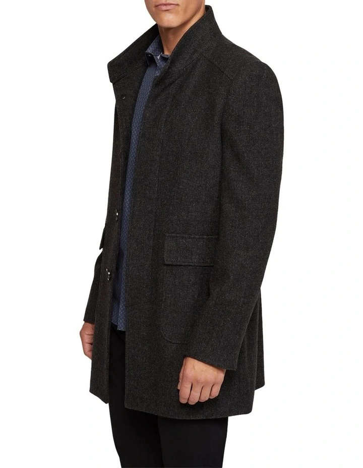 Wilson Wool Rich Overcoat in Grey image 2