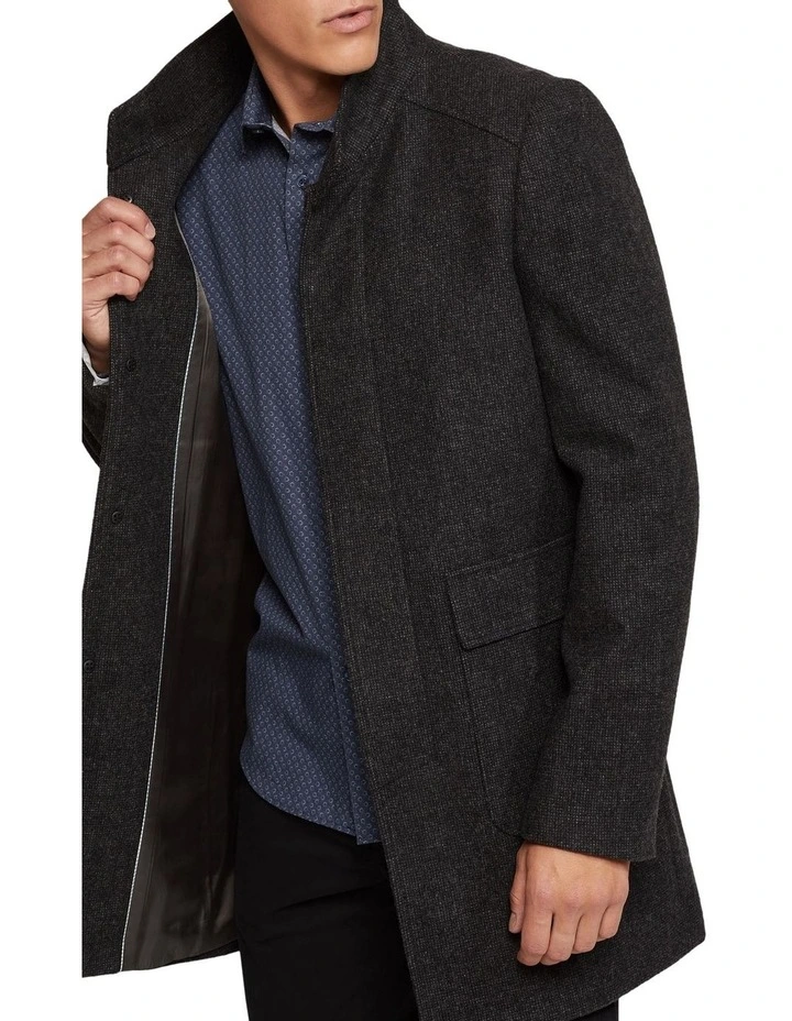 Wilson Wool Rich Overcoat in Grey image 4