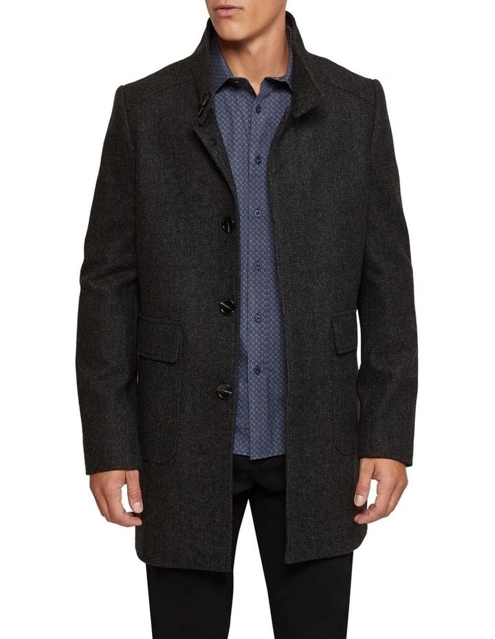 Wilson Wool Rich Overcoat in Grey image 5